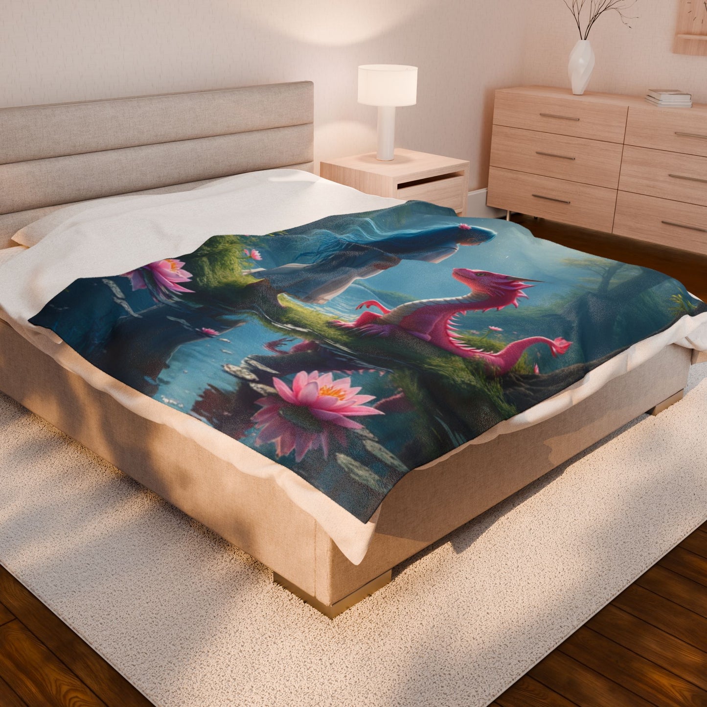 Anime Style Soft Blanket, Colorful Throw, Dragon Blanket, Best Friends Throw, Cuddle Blanket, Fantasy Throw, Anime Blanket, Warm Blanket, Magic