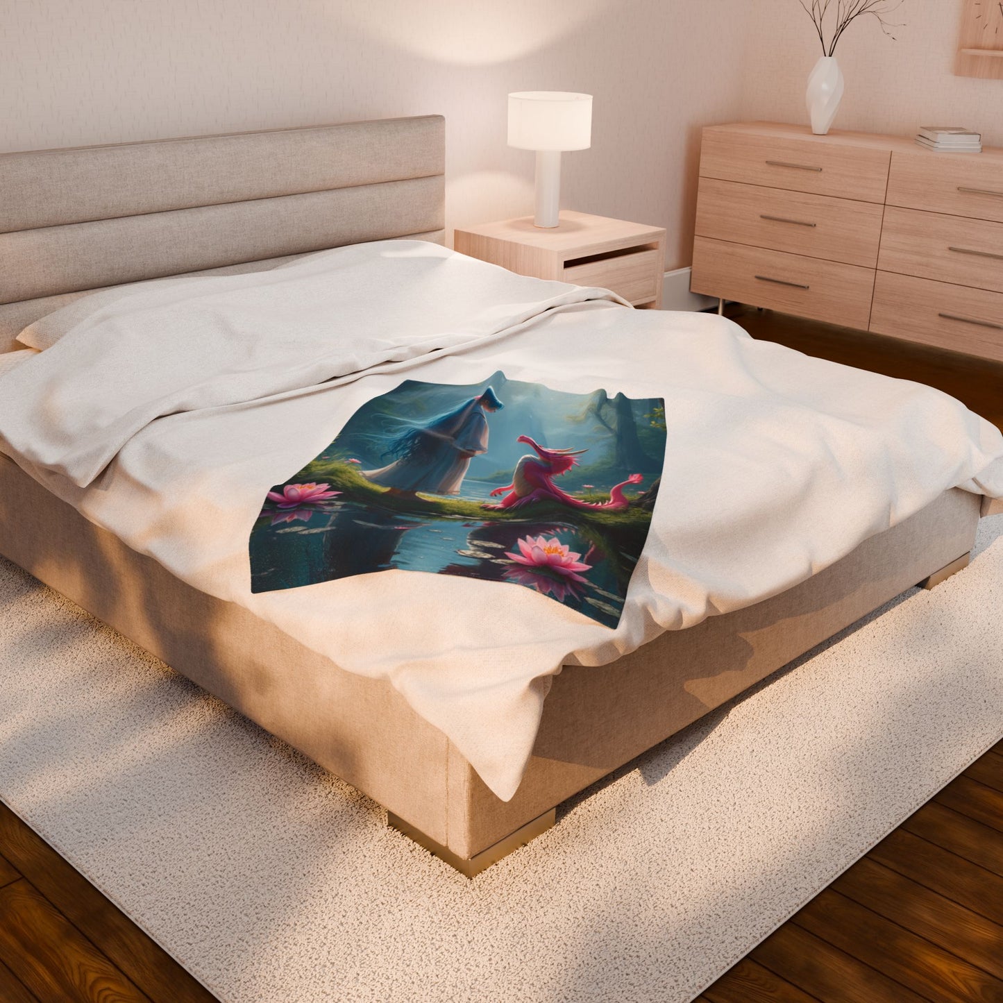 Anime Style Soft Blanket, Colorful Throw, Dragon Blanket, Best Friends Throw, Cuddle Blanket, Fantasy Throw, Anime Blanket, Warm Blanket, Magic