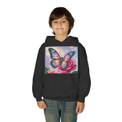 Colorful Butterfly Youth Hoodie, Butterfly Sweatshirt, Spring Fashion, Kids Pullover, Nature Lover Gift, Birthday Present