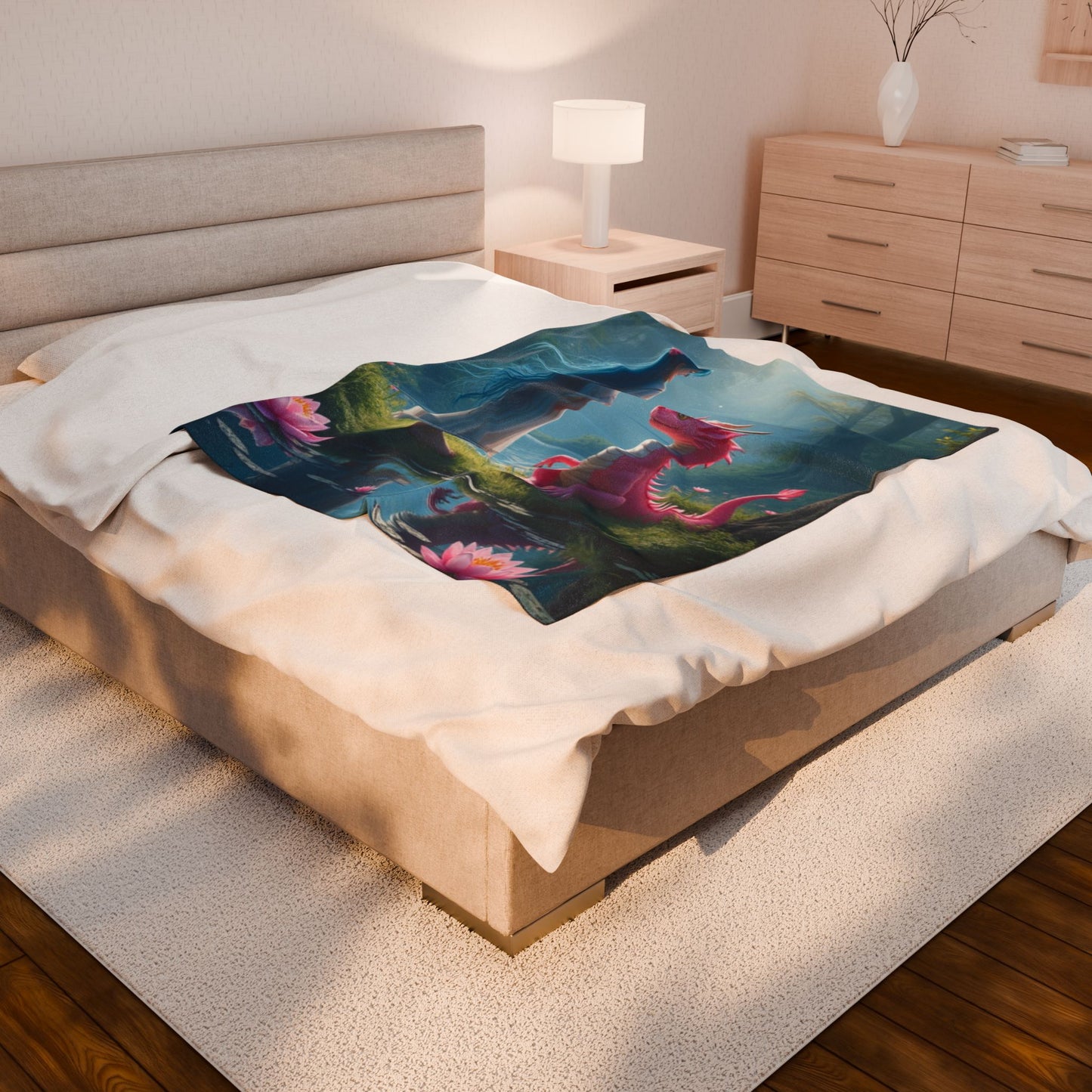 Anime Style Soft Blanket, Colorful Throw, Dragon Blanket, Best Friends Throw, Cuddle Blanket, Fantasy Throw, Anime Blanket, Warm Blanket, Magic