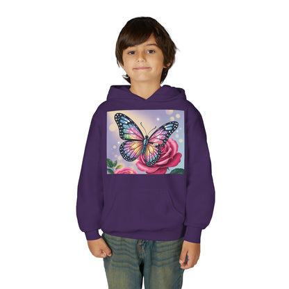 Colorful Butterfly Youth Hoodie, Butterfly Sweatshirt, Spring Fashion, Kids Pullover, Nature Lover Gift, Birthday Present